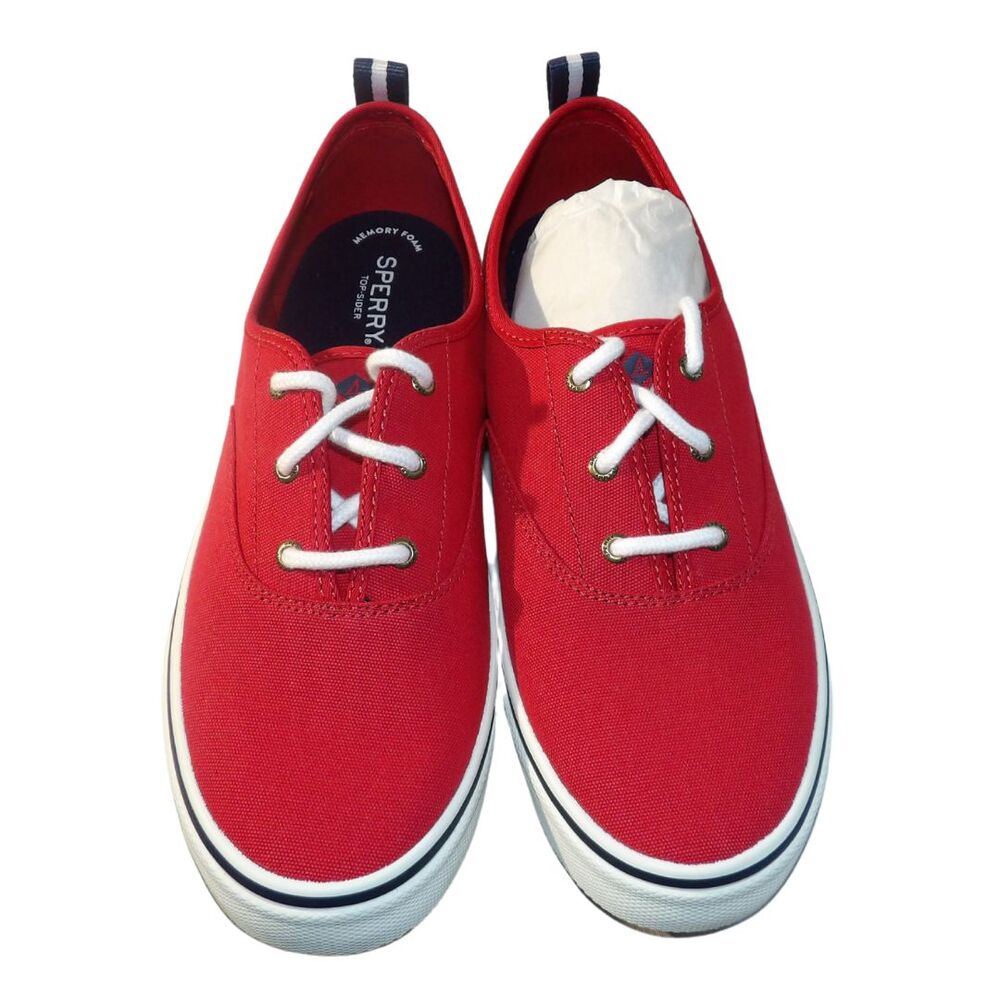 WOMEN'S RED SHERRY TOP SIDER MEMORY FOAM SIZE 11 M
